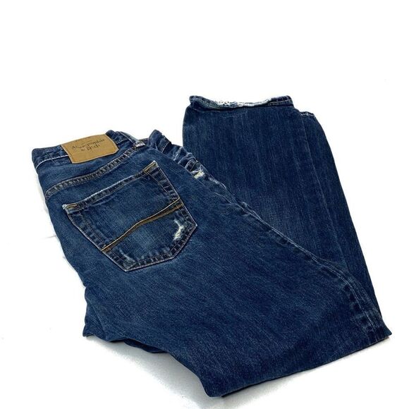 Abercrombie & Fitch button fly slim straight distressed jeans 30 X 30 - Picture 2 of 16